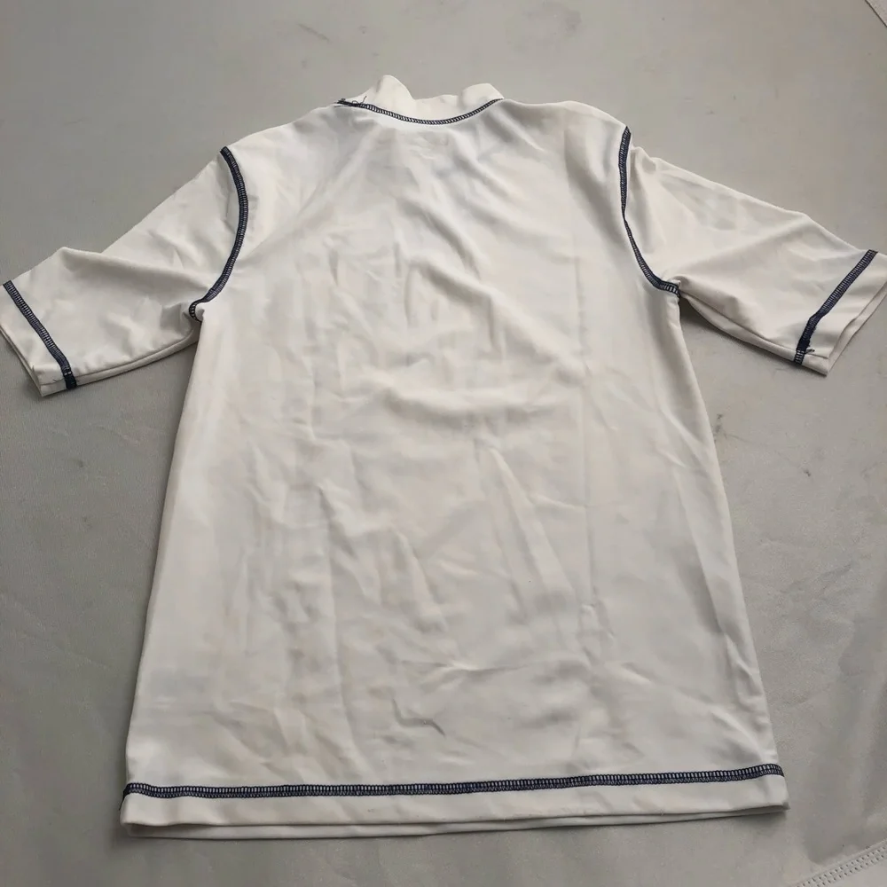 Cherokee white mock neck rash guard size M = 8-10